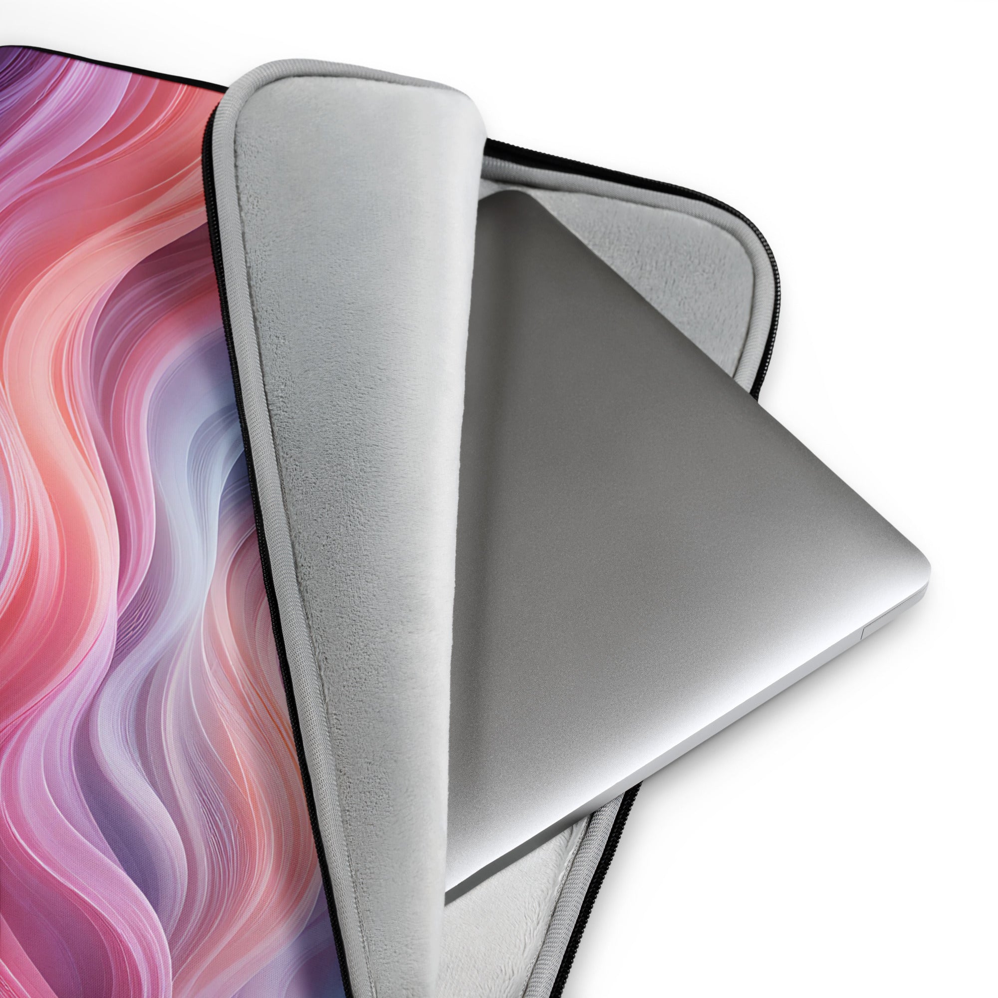 Pink Horizon Wave Dream Laptop Sleeve – Neoprene 13" & 15" Protective Case
