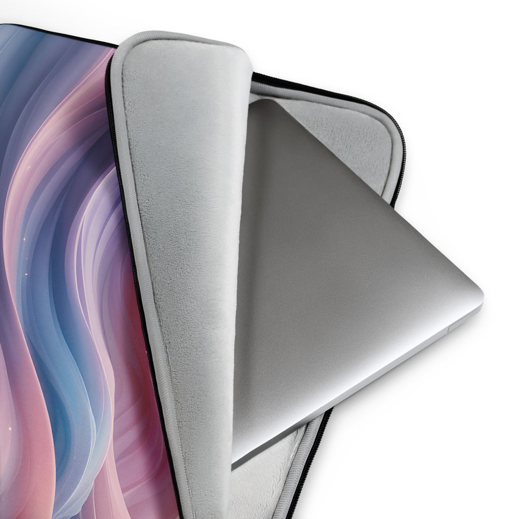 Blush Mist Abstract Dream Laptop Sleeve – Neoprene 13" & 15" Protective Case
