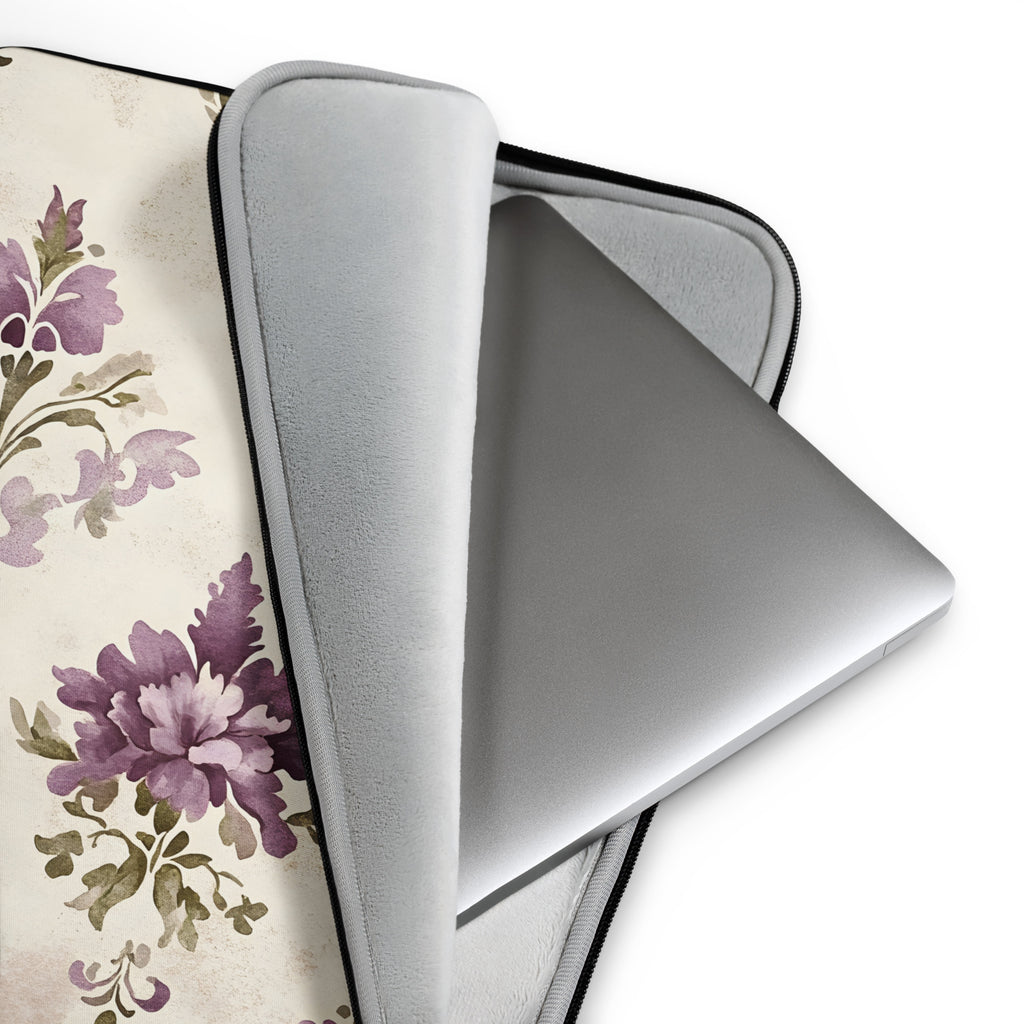 Classic Floral Damask Laptop Sleeve – Neoprene 13" & 15" Protective Case