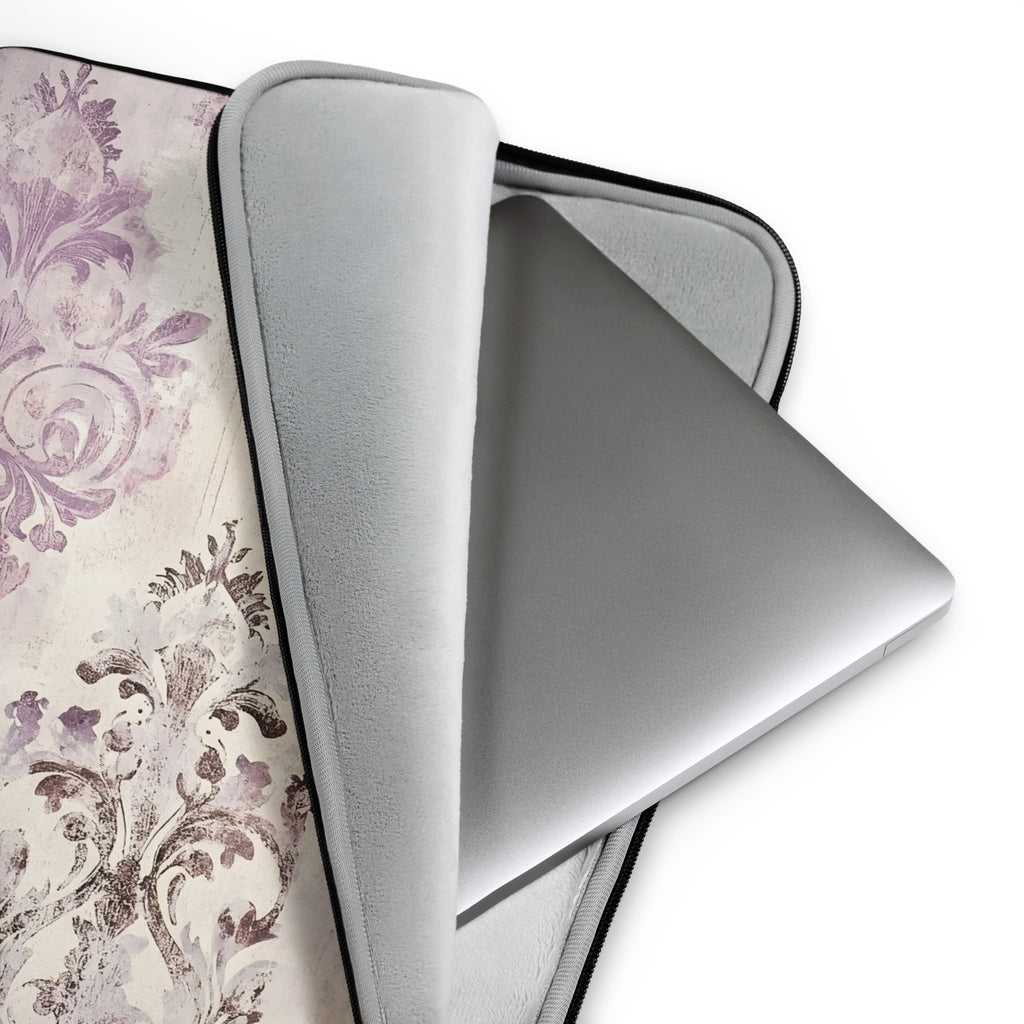 Shabby Chic Damask Arrow Laptop Sleeve – Neoprene 13" & 15" Protective Case