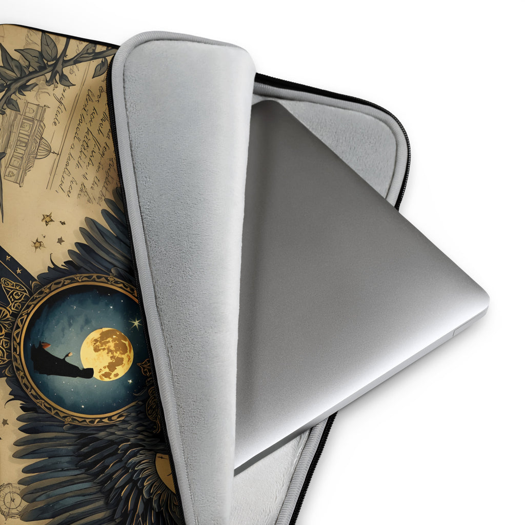 Mystic Owl Vintage Laptop Sleeve – Neoprene 13" & 15" Protective Case