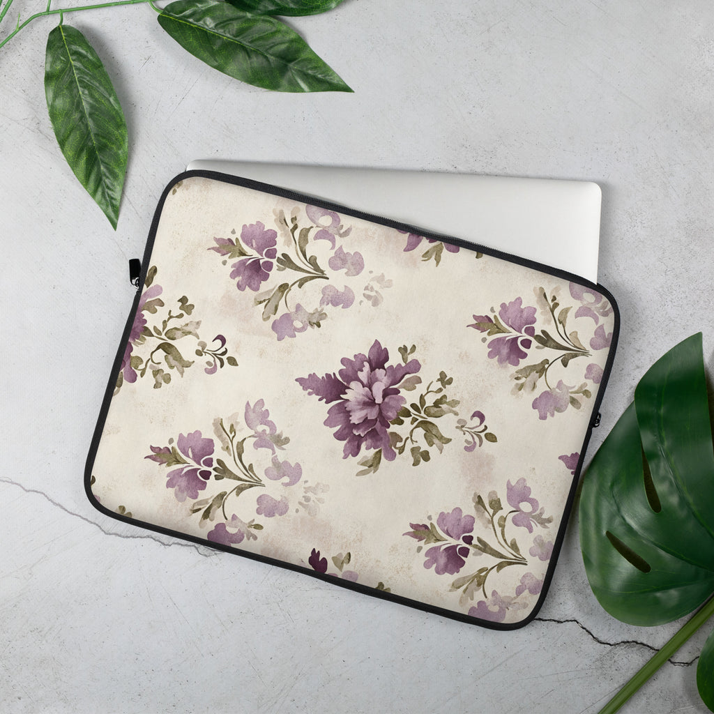 Classic Floral Damask Laptop Sleeve – Neoprene 13" & 15" Protective Case