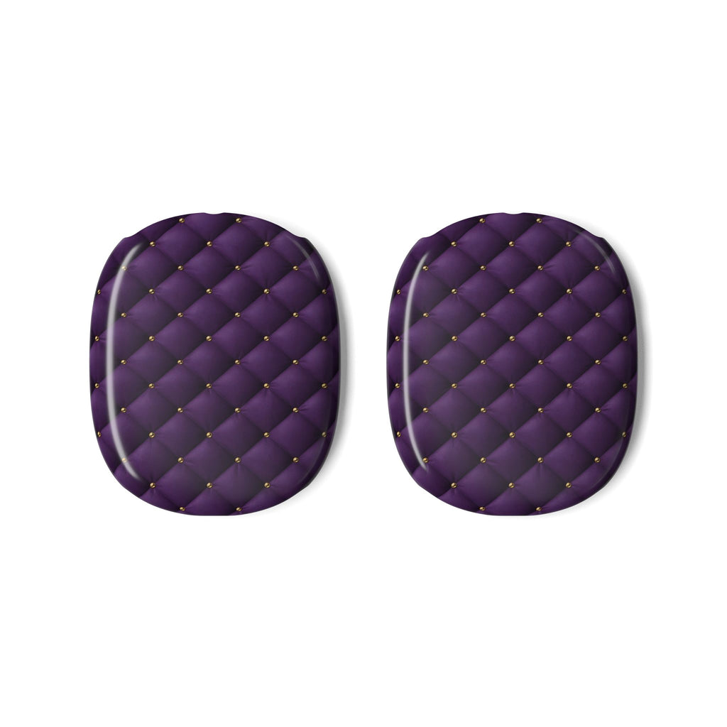 Royal Violet Quilted AirPods Max Case – Protective Snap-on Cover