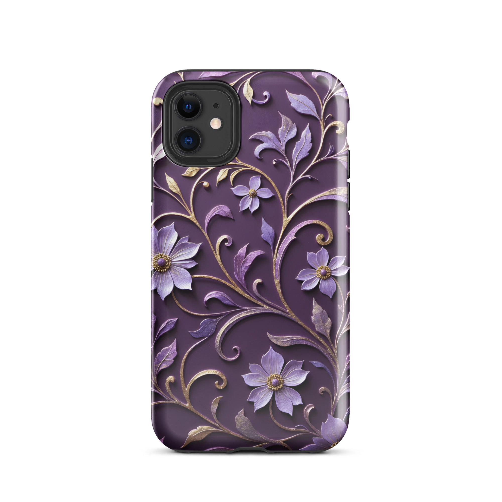 Royal Violet Filigree Tough Case for iPhone 11