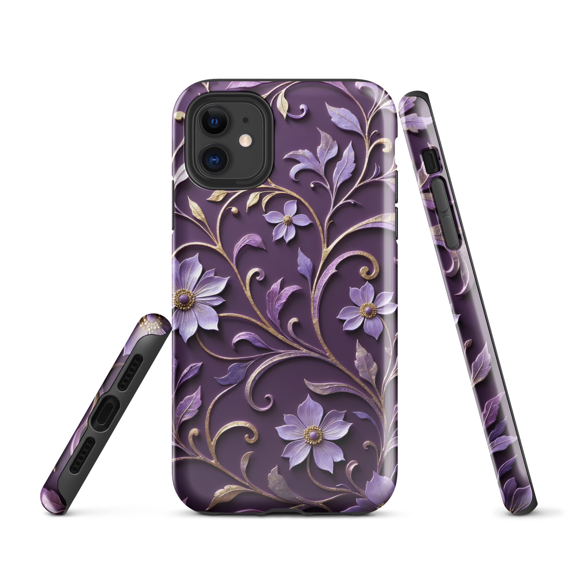 Royal Violet Filigree Tough Case for iPhone 11