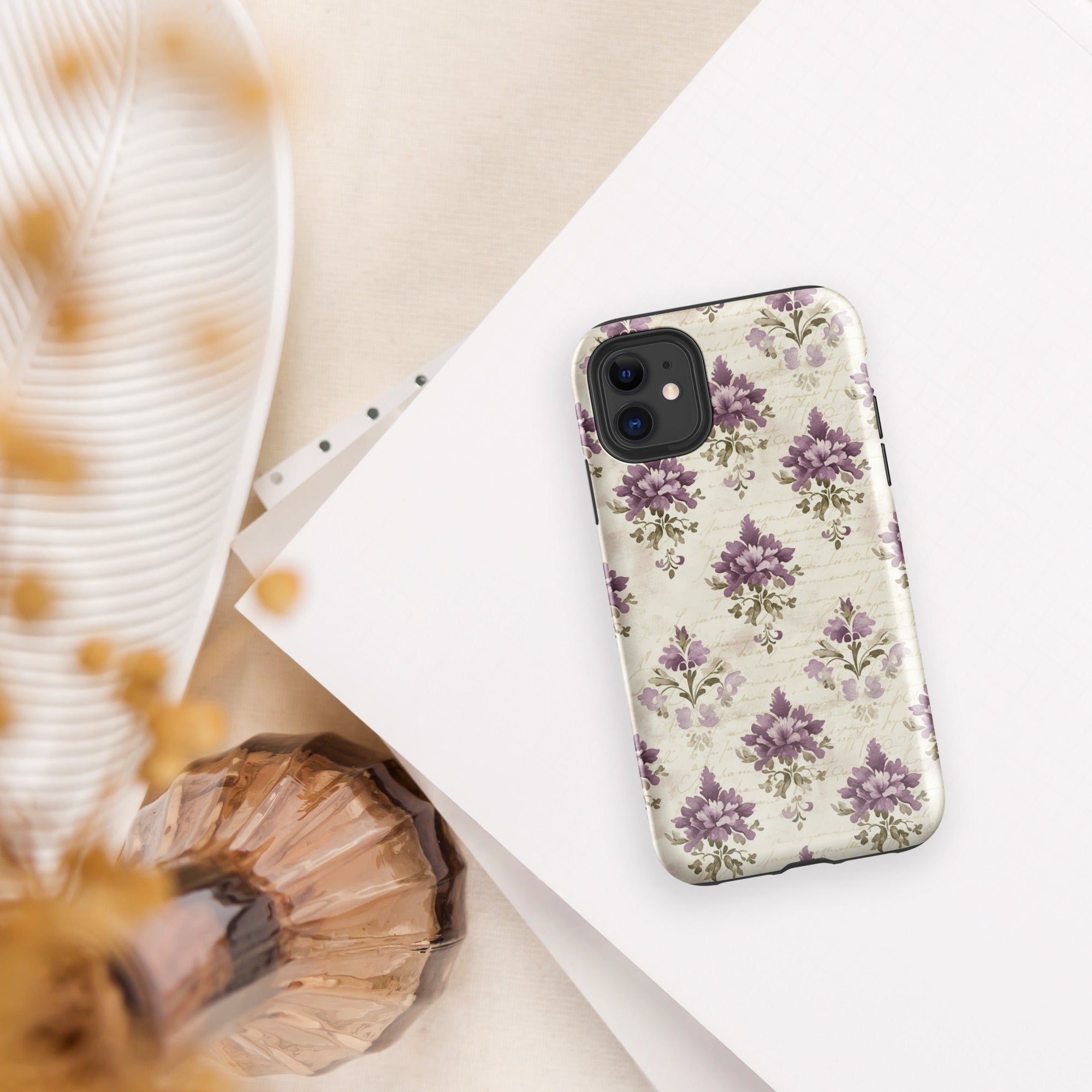 Vintage Floral Damask Tough Case for iPhone 11