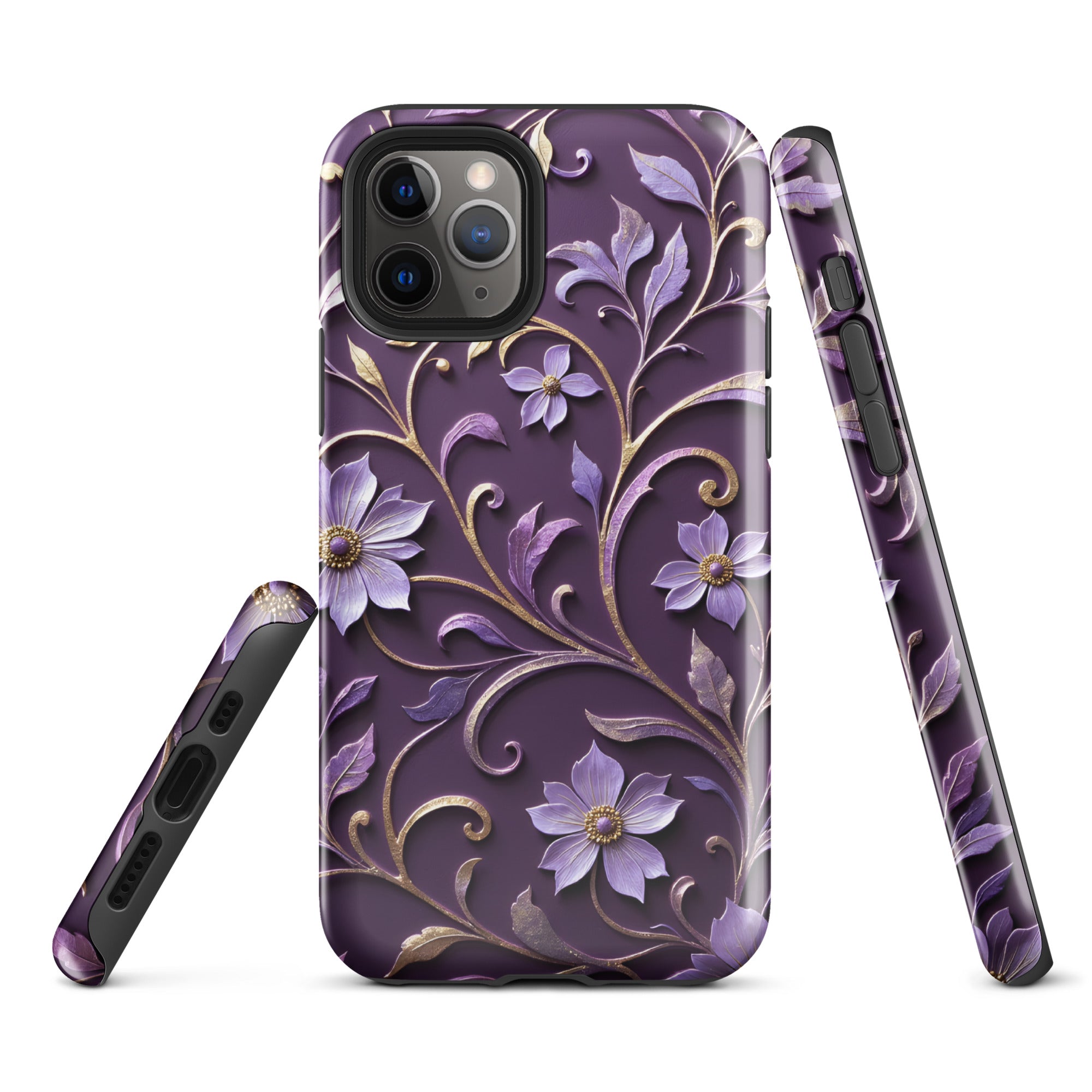 Royal Violet Filigree Tough Case for iPhone 11 Pro