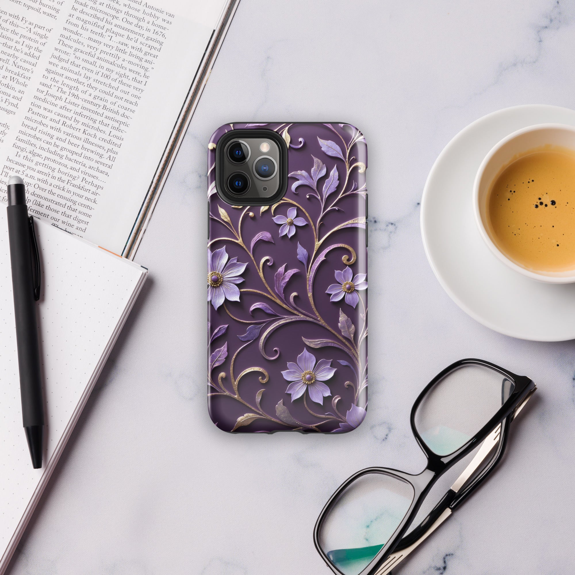 Royal Violet Filigree Tough Case for iPhone 11 Pro