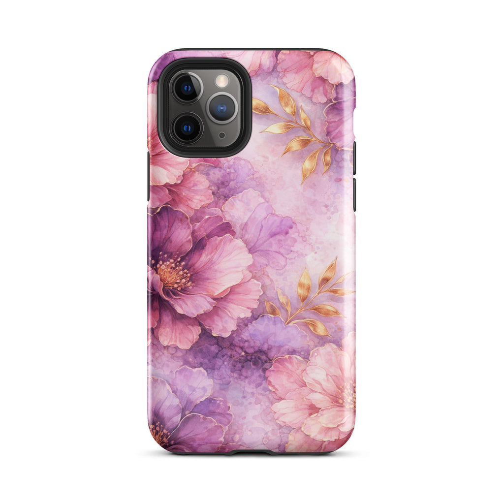 Pink Watercolor Floral Tough Case for iPhone 11 Pro