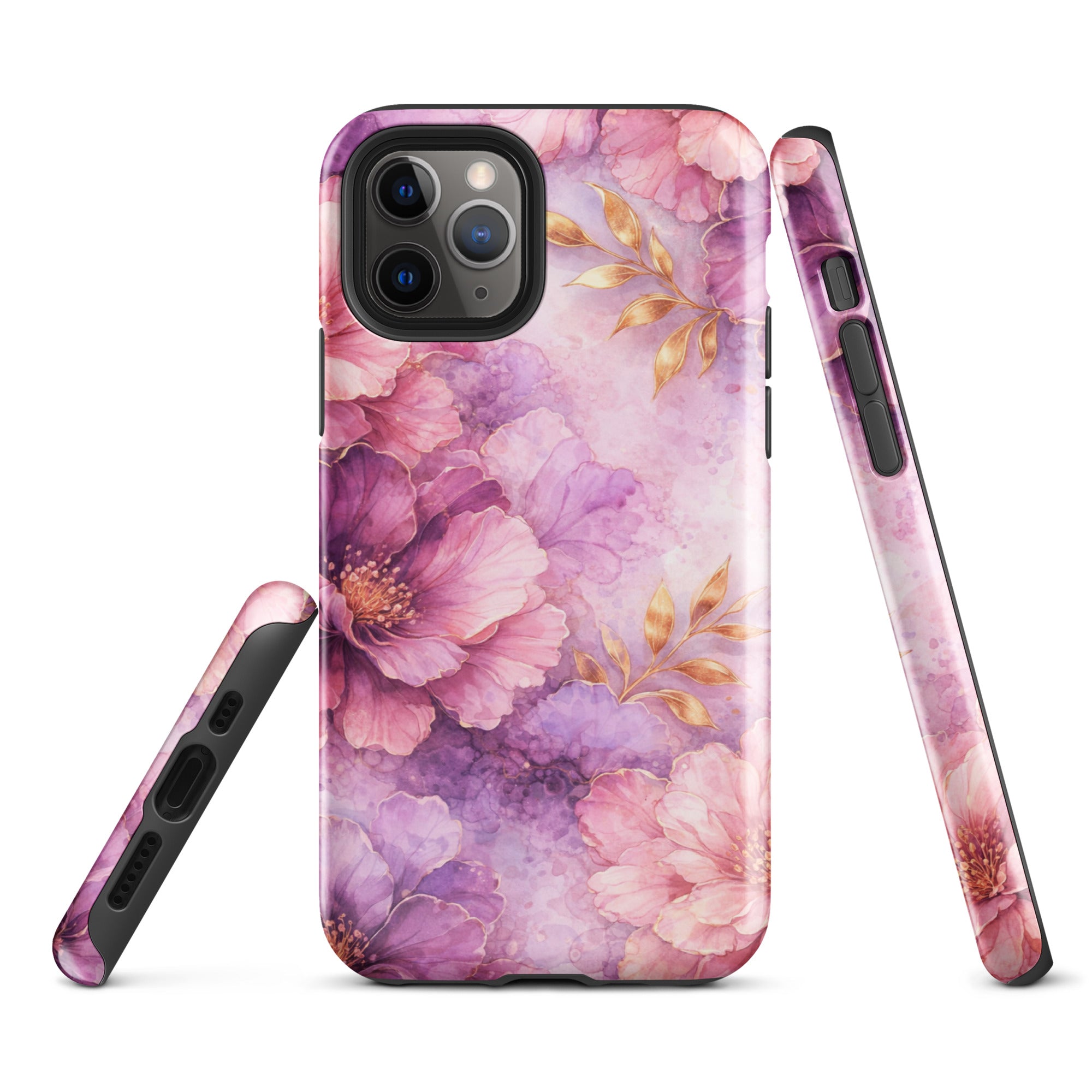 Pink Watercolor Floral Tough Case for iPhone 11 Pro