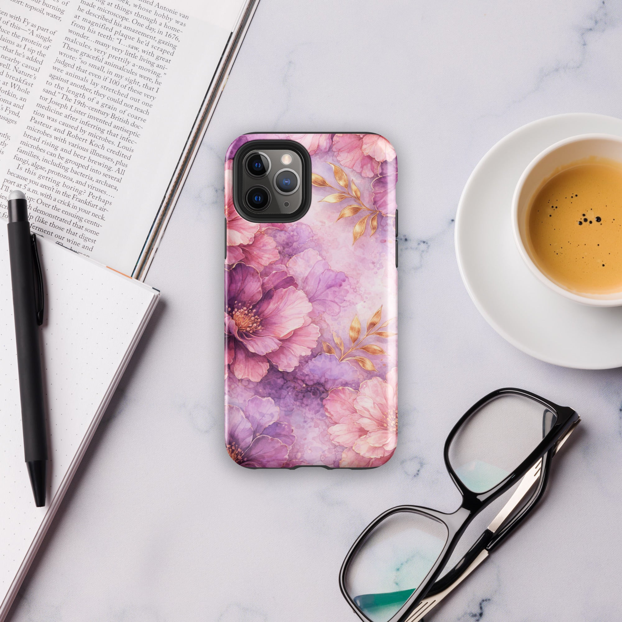 Pink Watercolor Floral Tough Case for iPhone 11 Pro