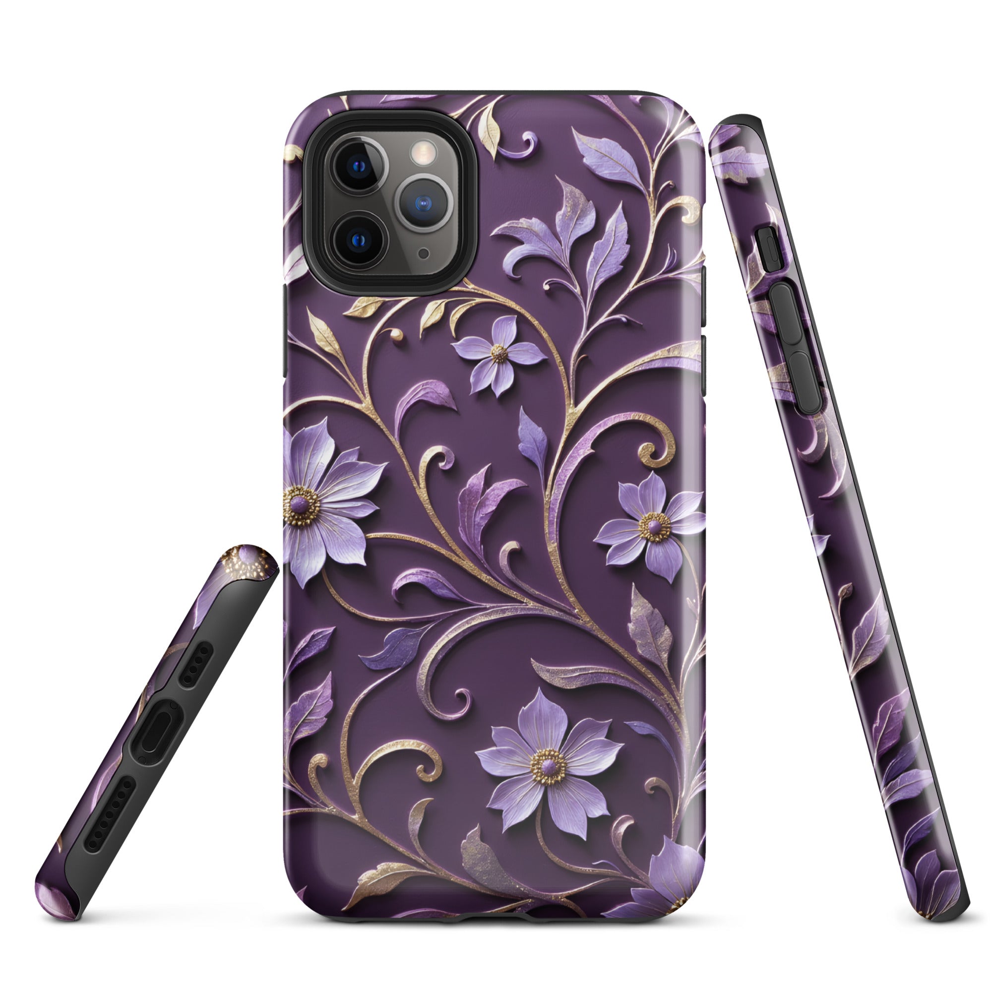 Royal Violet Filigree Tough Case for iPhone 11 Pro Max