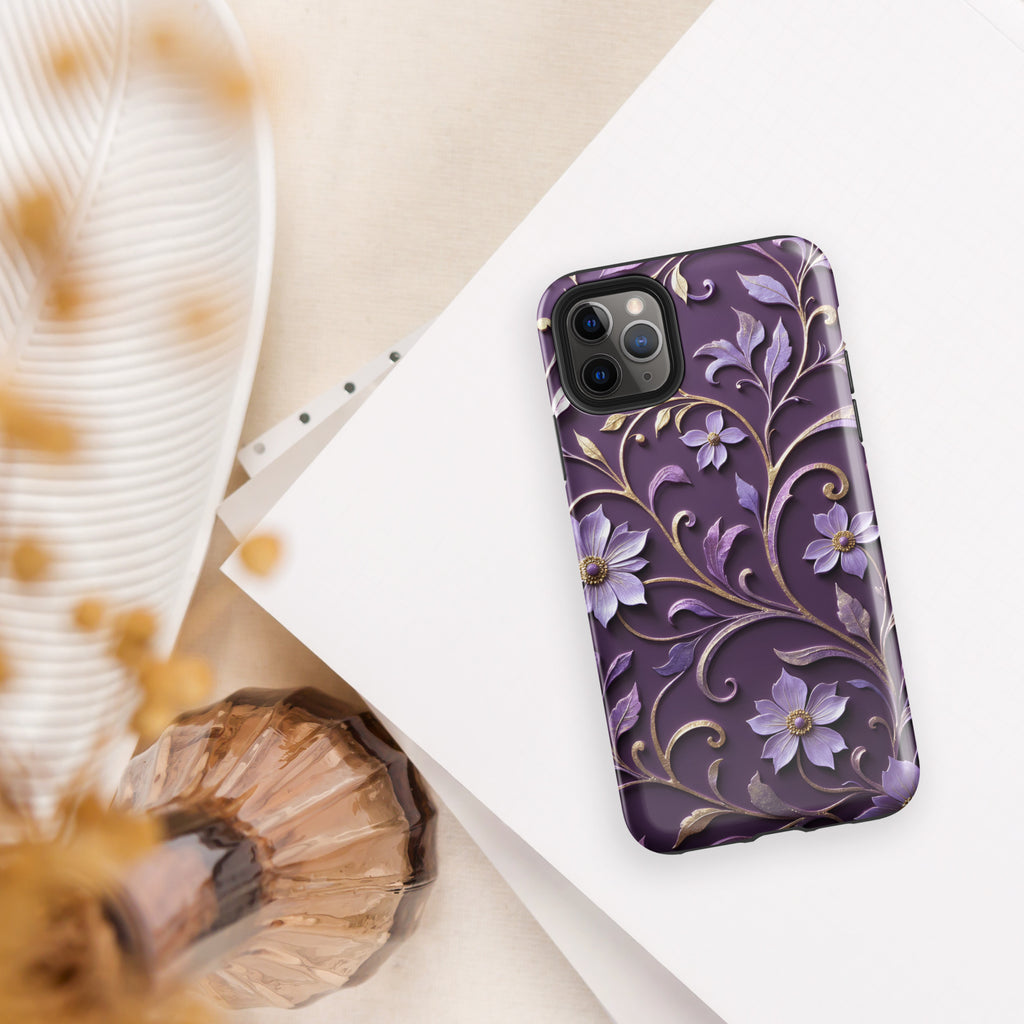 Royal Violet Filigree Tough Case for iPhone 11 Pro Max