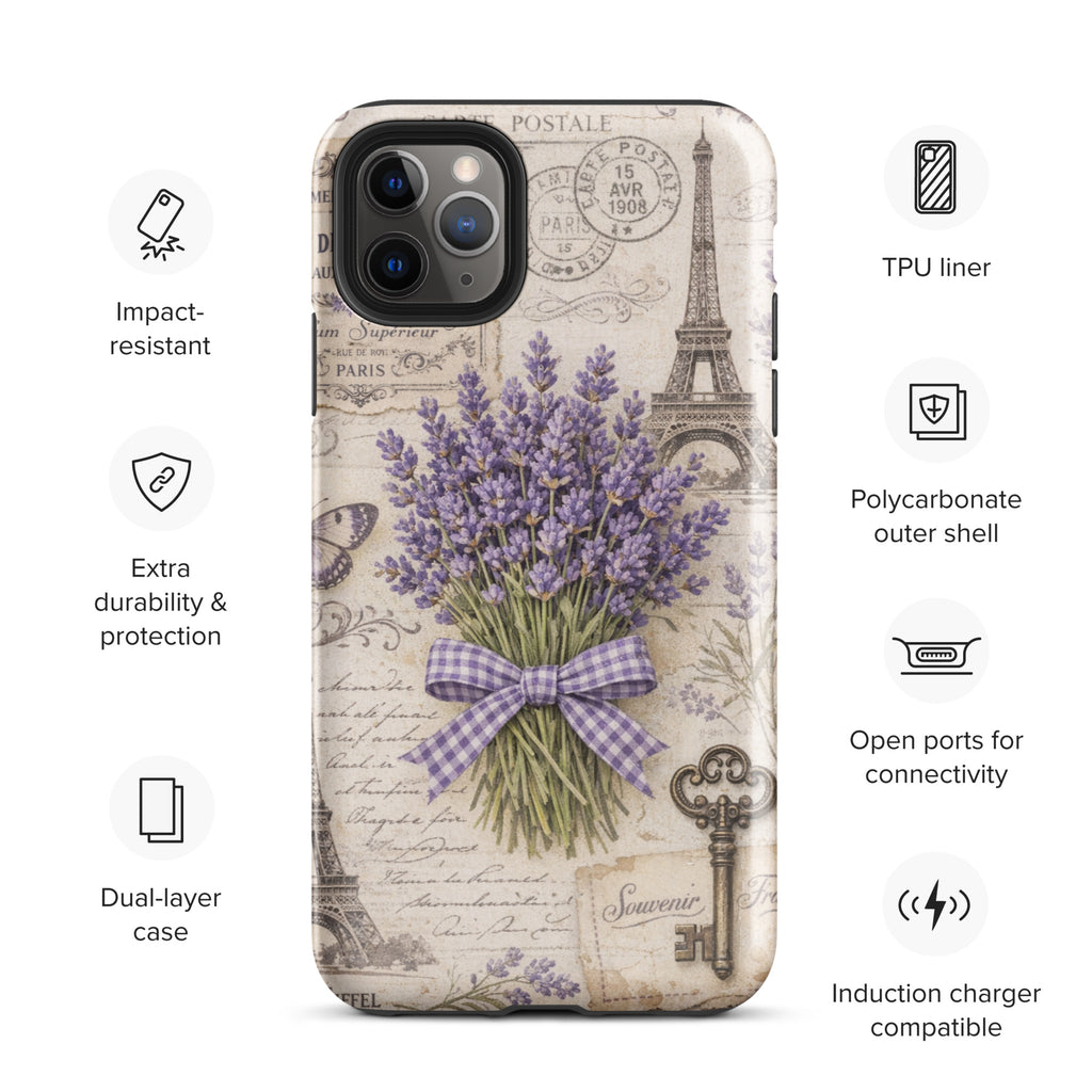 Vintage Paris Lavender Tough Case for iPhone 11 Pro Max