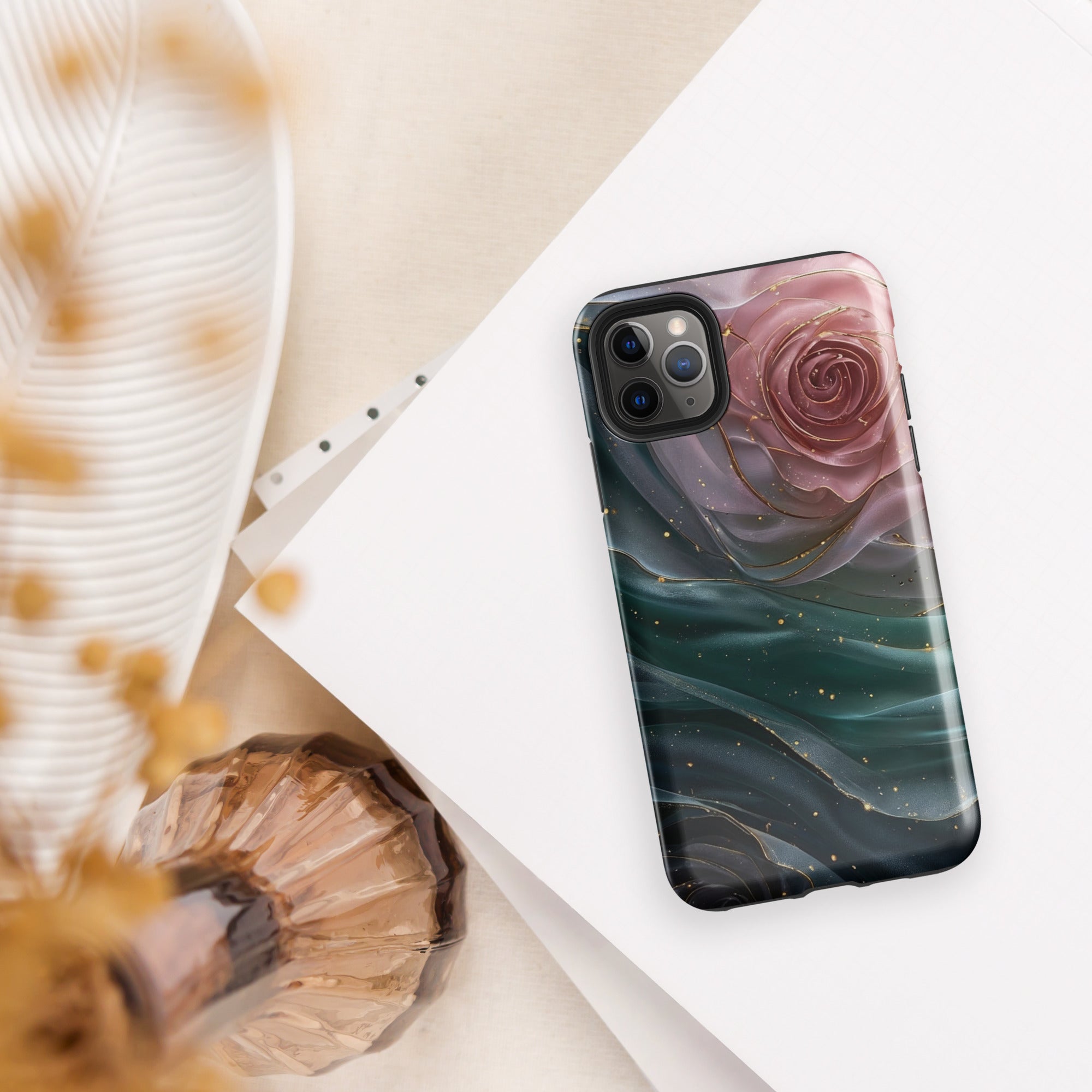 Elegant Rose Marble Tough Case for iPhone 11 Pro Max