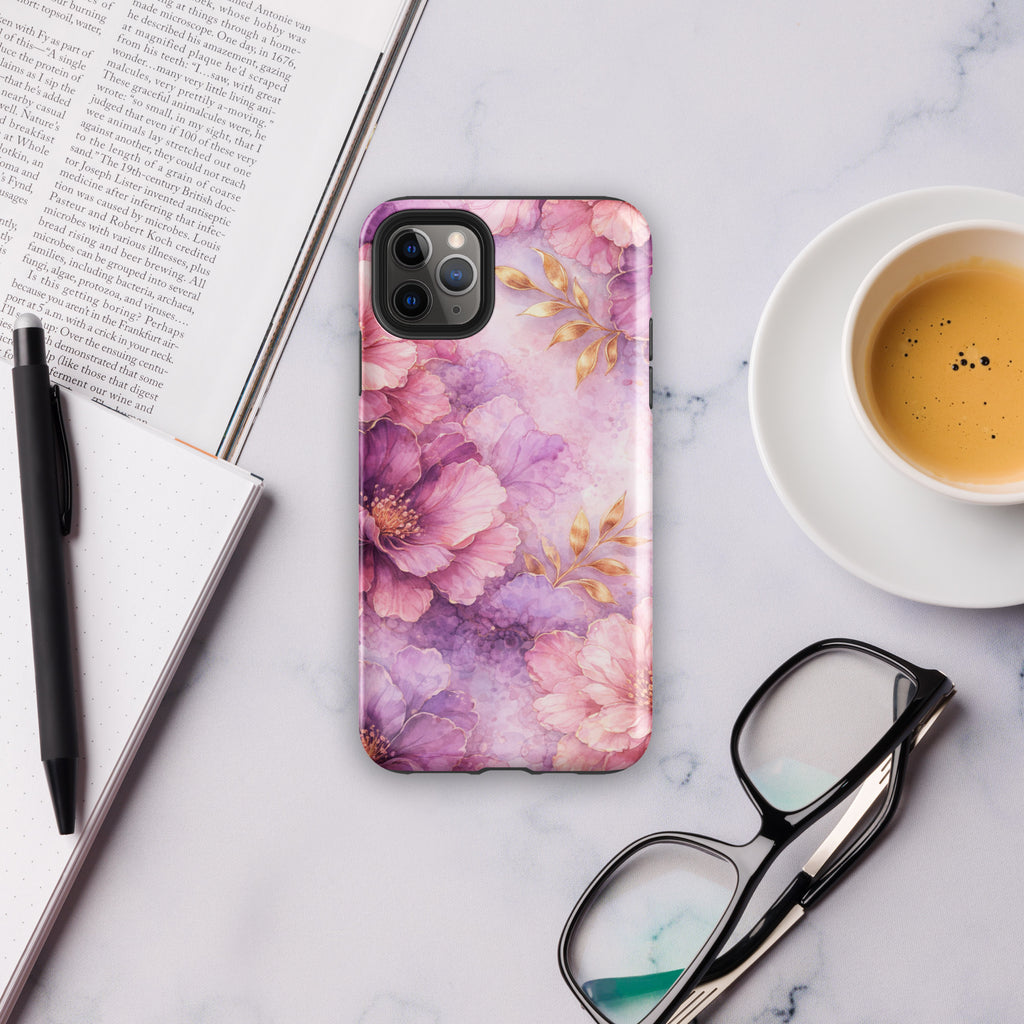 Pink Watercolor Floral Tough Case for iPhone 11 Pro Max