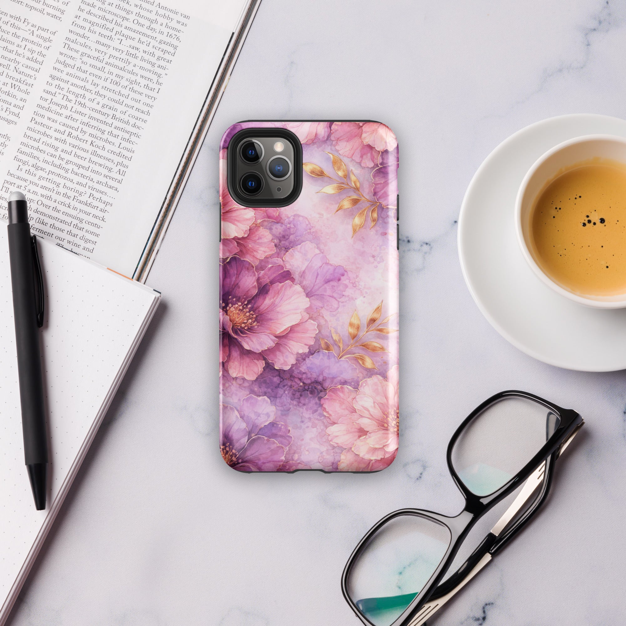 Pink Watercolor Floral Tough Case for iPhone 11 Pro Max