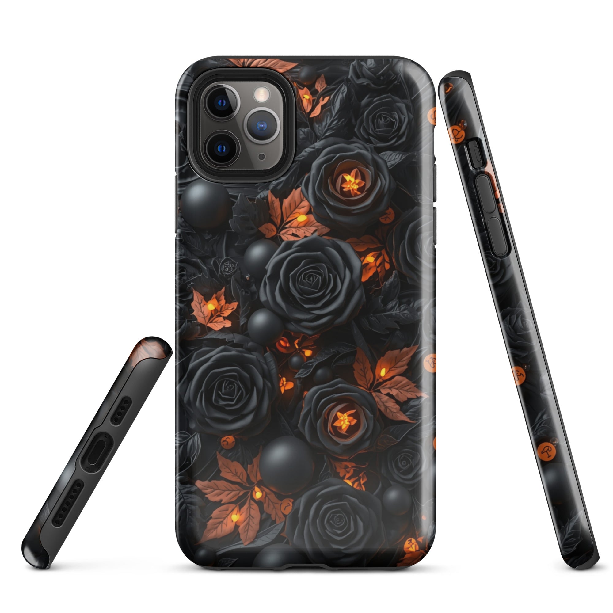 Dark Floral Glow Tough Case for iPhone 11 Pro Max