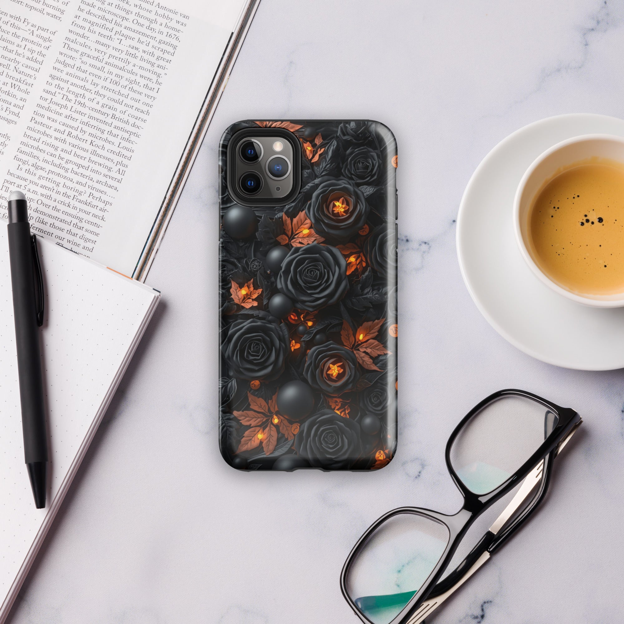 Dark Floral Glow Tough Case for iPhone 11 Pro Max