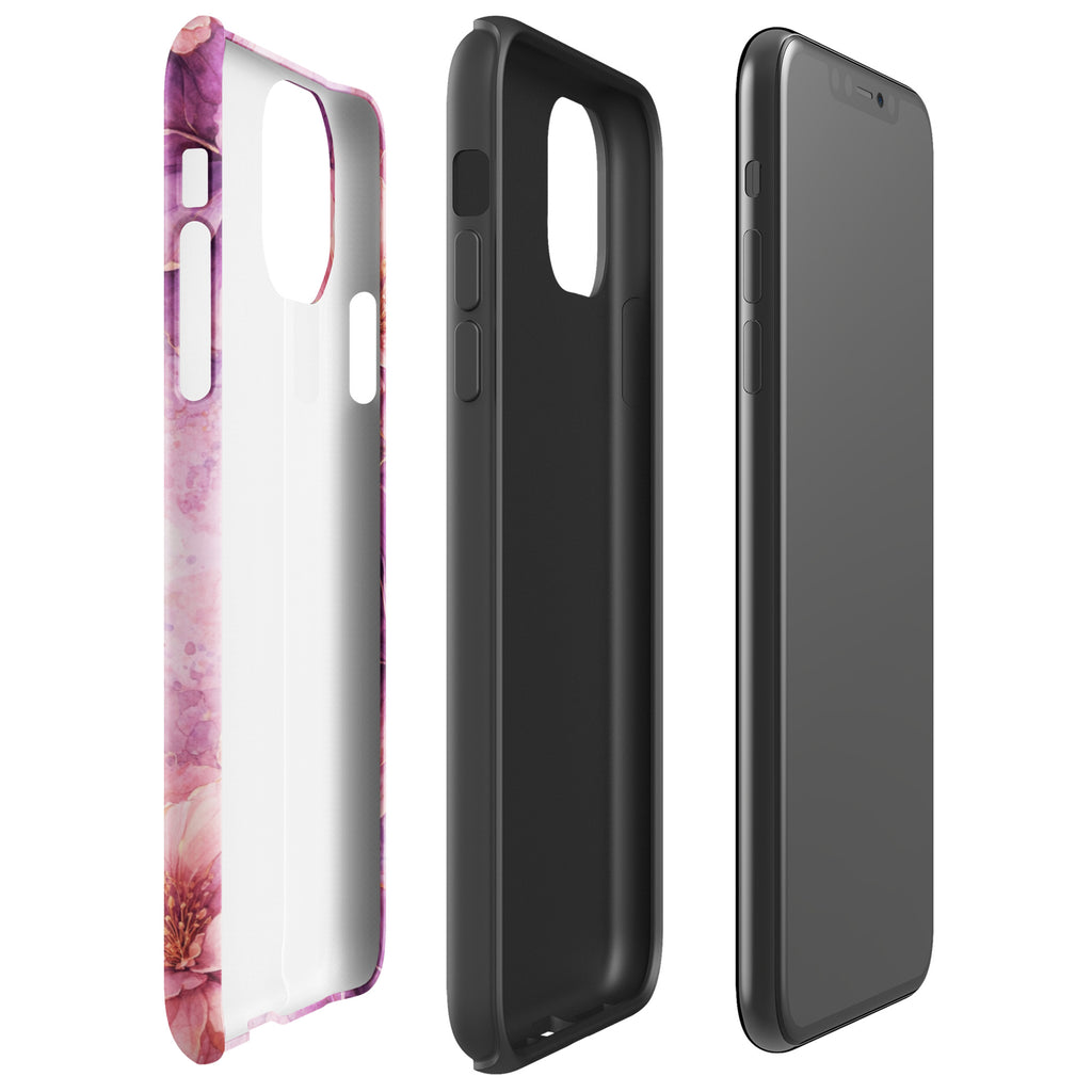 Pink Watercolor Floral Tough Case for iPhone 11 Pro Max