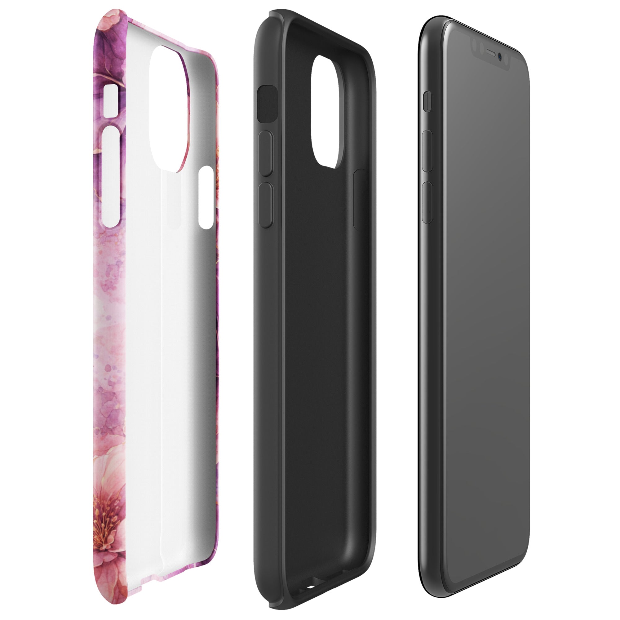 Pink Watercolor Floral Tough Case for iPhone 11 Pro Max