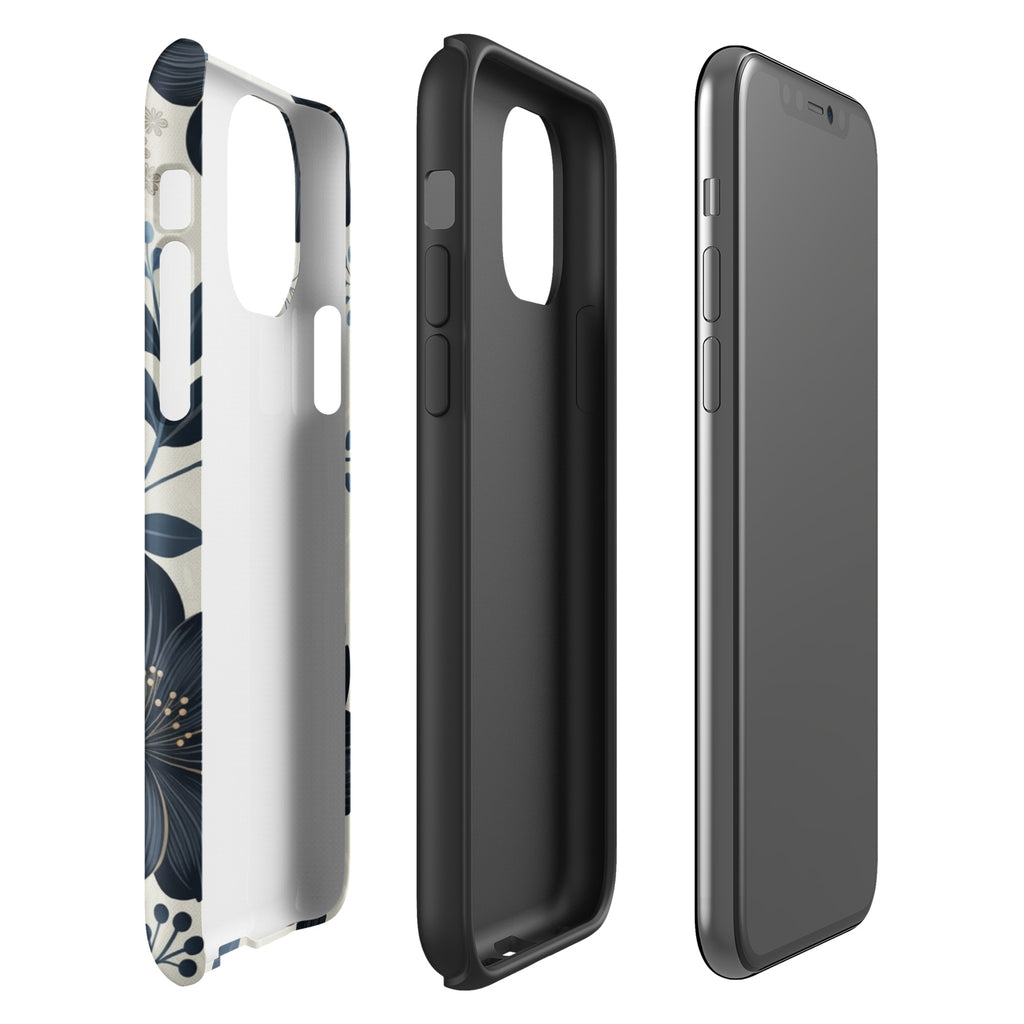 Elegant Blue Floral Tough Case for iPhone 11 Pro