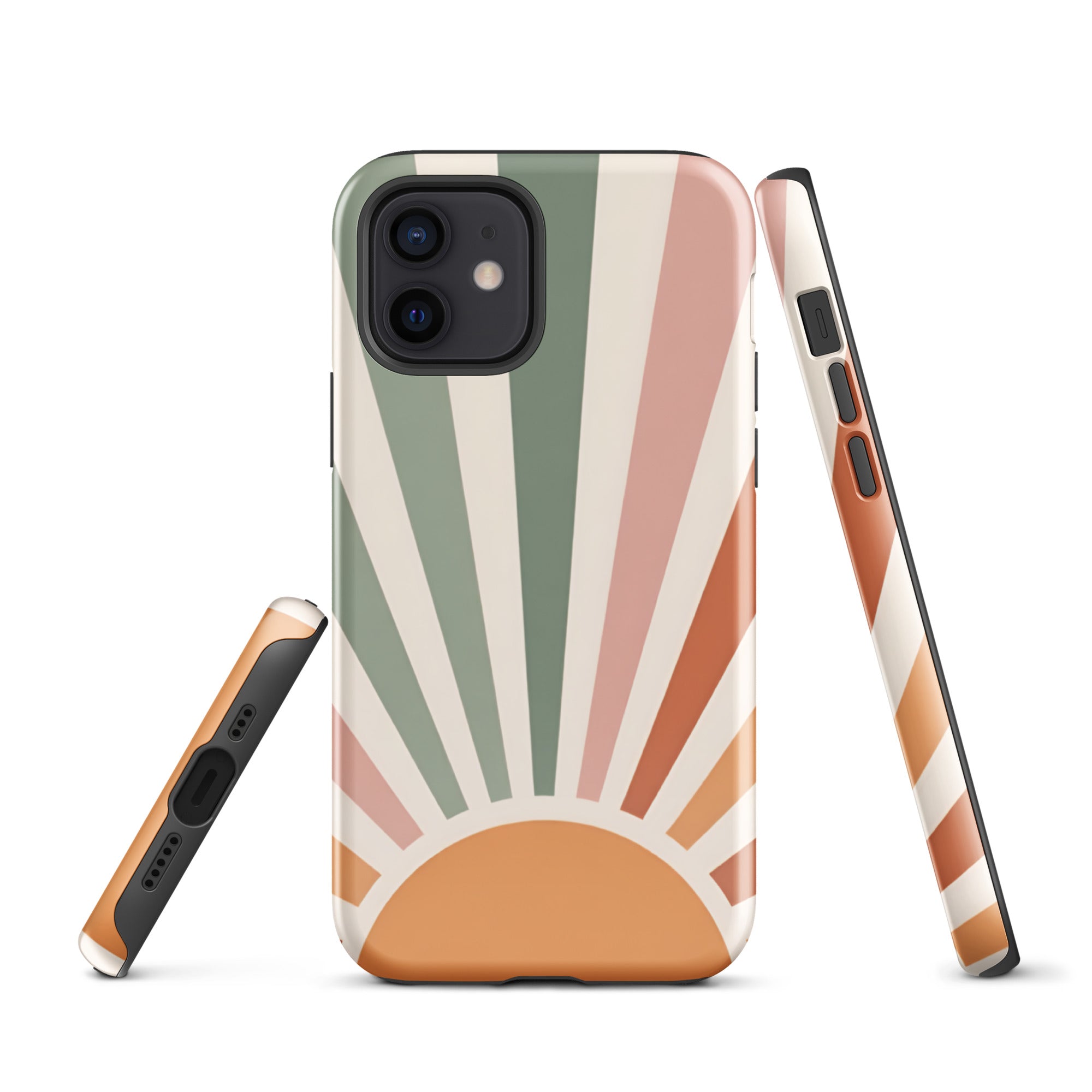 Retro Sunrise Tough Case for iPhone 12