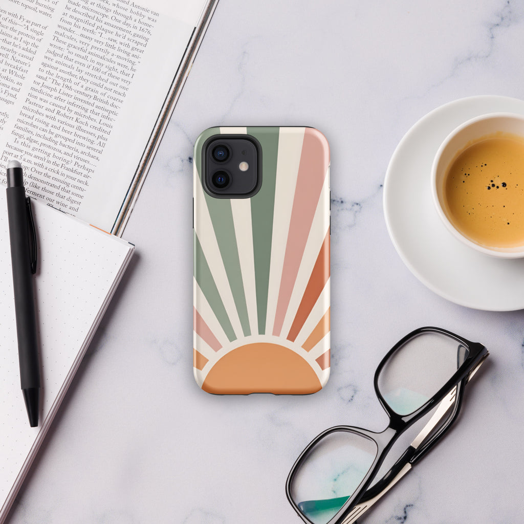 Retro Sunrise Tough Case for iPhone 12