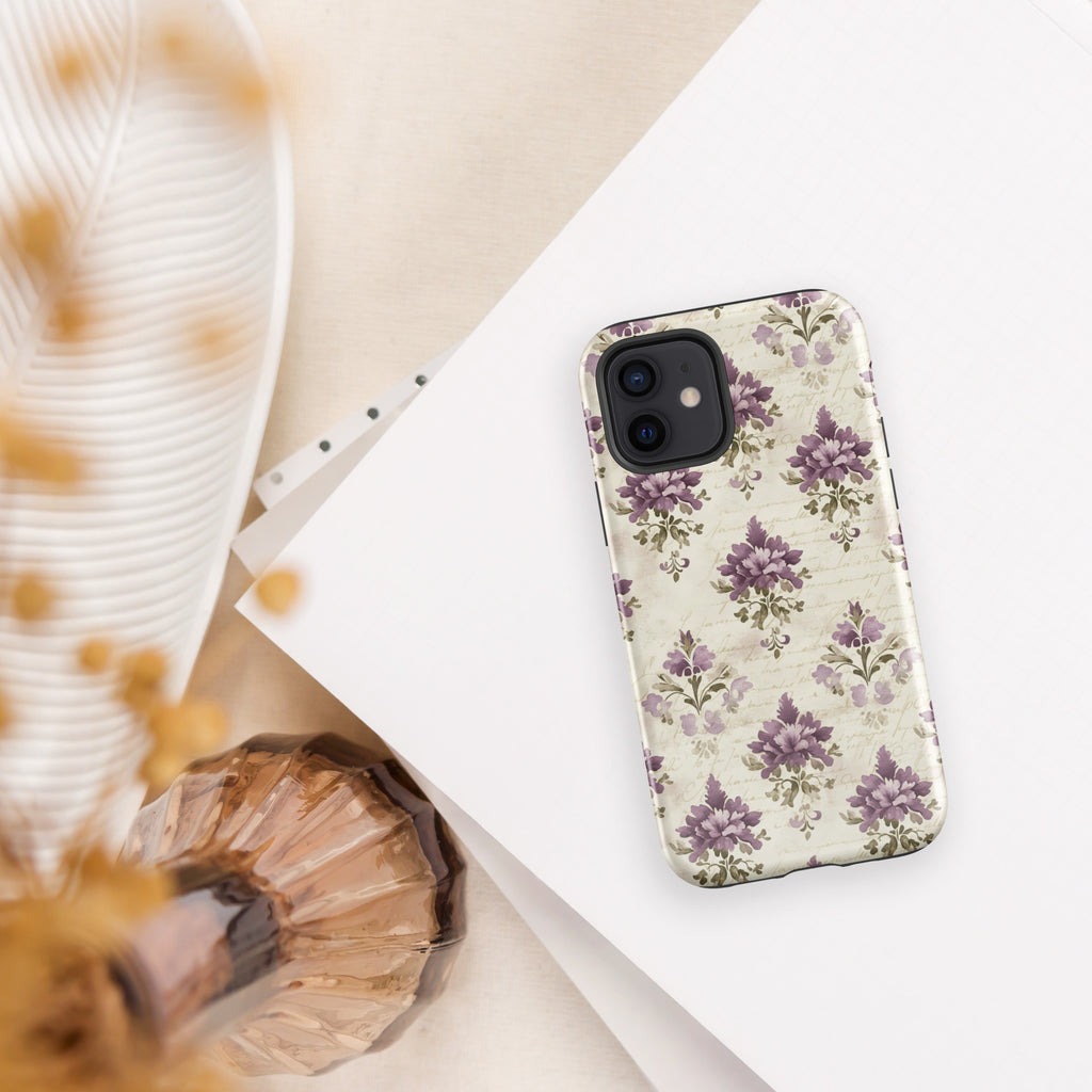 Vintage Floral Damask Tough Case for iPhone 12
