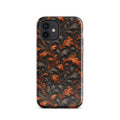 Burnt Orange Filigree Tough Case for iPhone 12