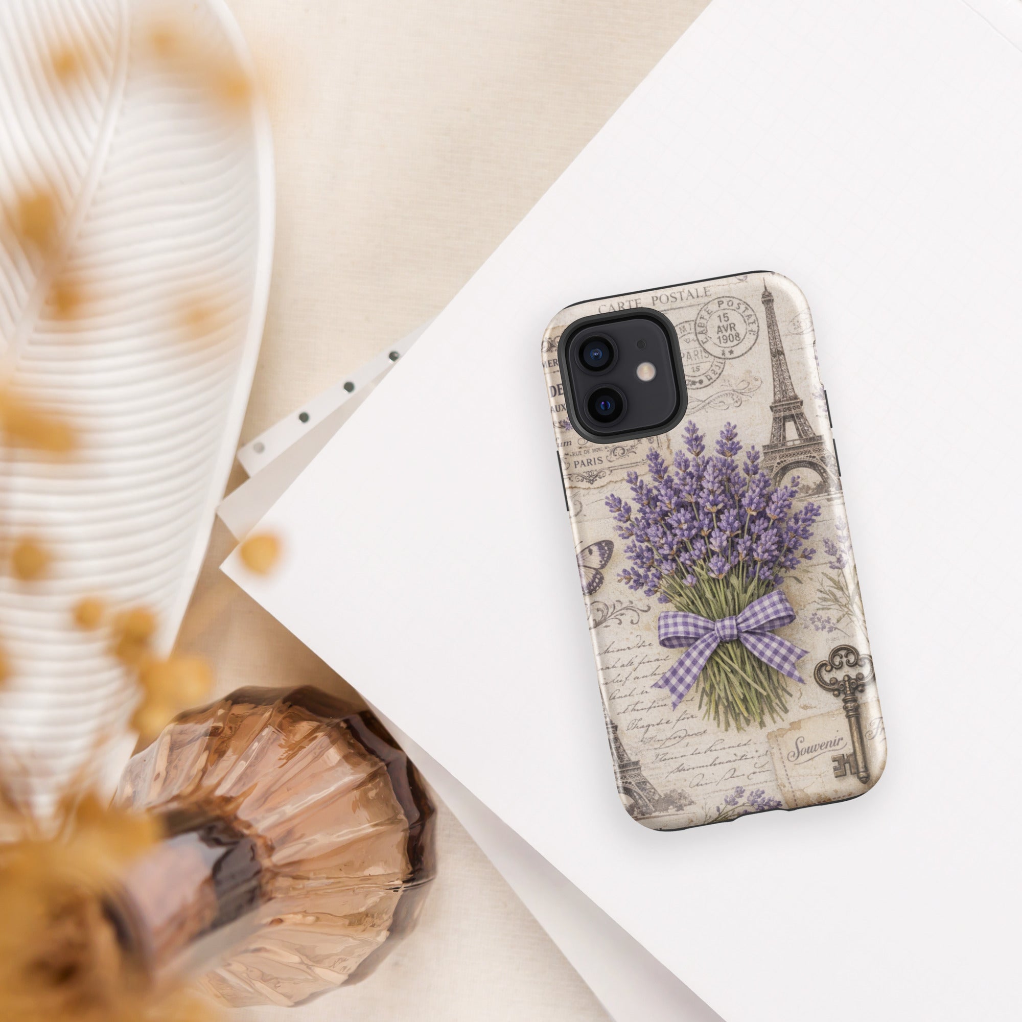 Vintage Paris Lavender Tough Case for iPhone 12