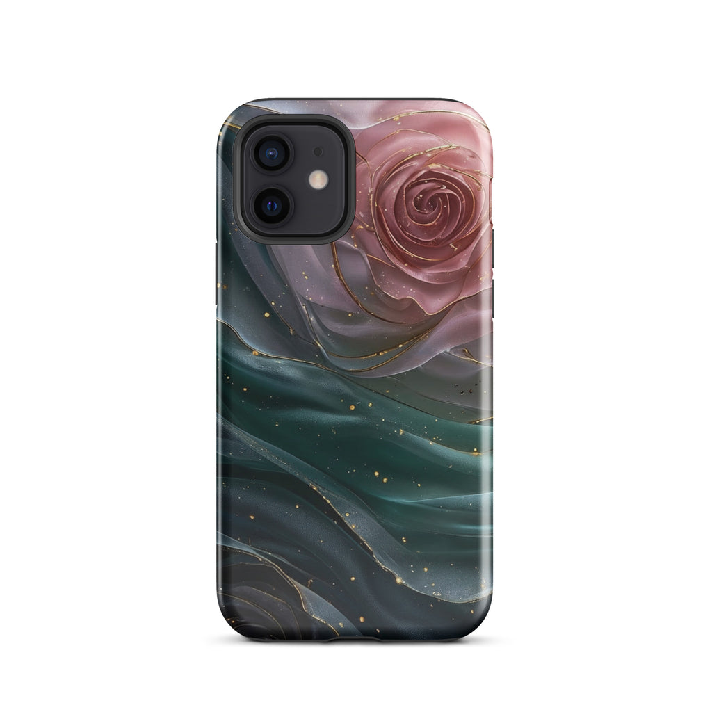 Elegant Rose Marble Tough Case for iPhone 12