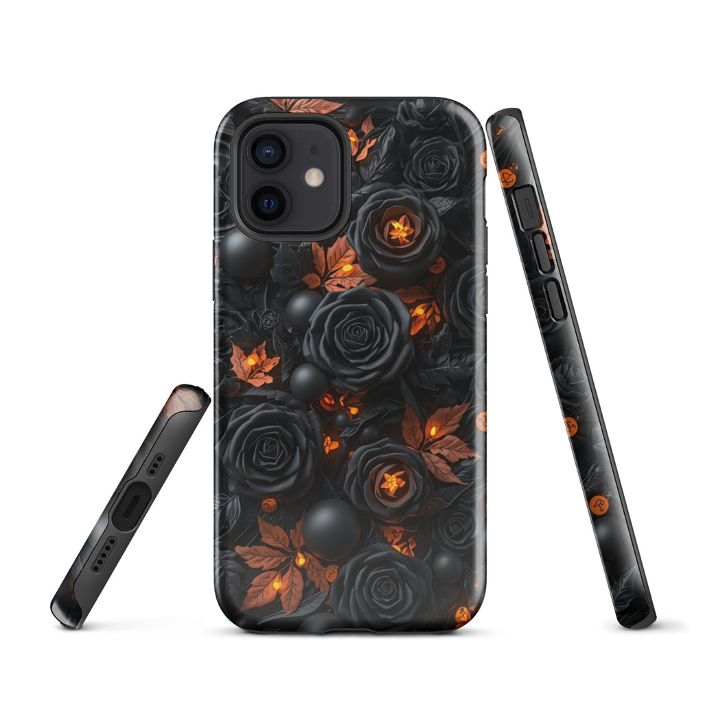 Dark Floral Glow Tough Case for iPhone 12