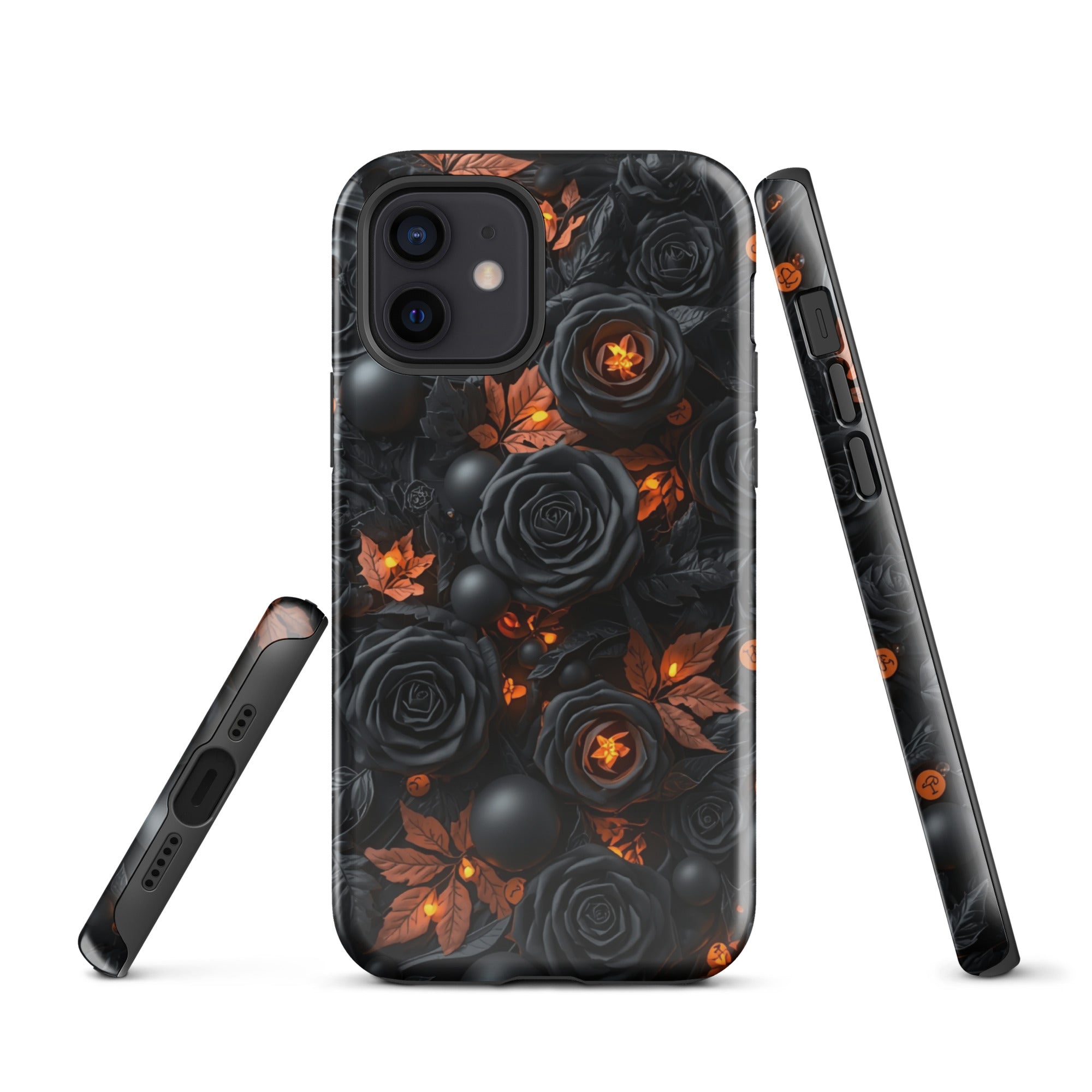 Dark Floral Glow Tough Case for iPhone 12