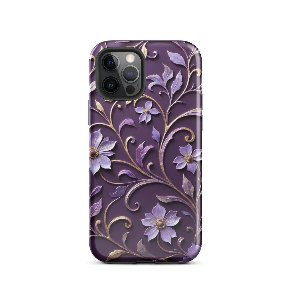 Royal Violet Filigree Tough Case for iPhone 12 Pro