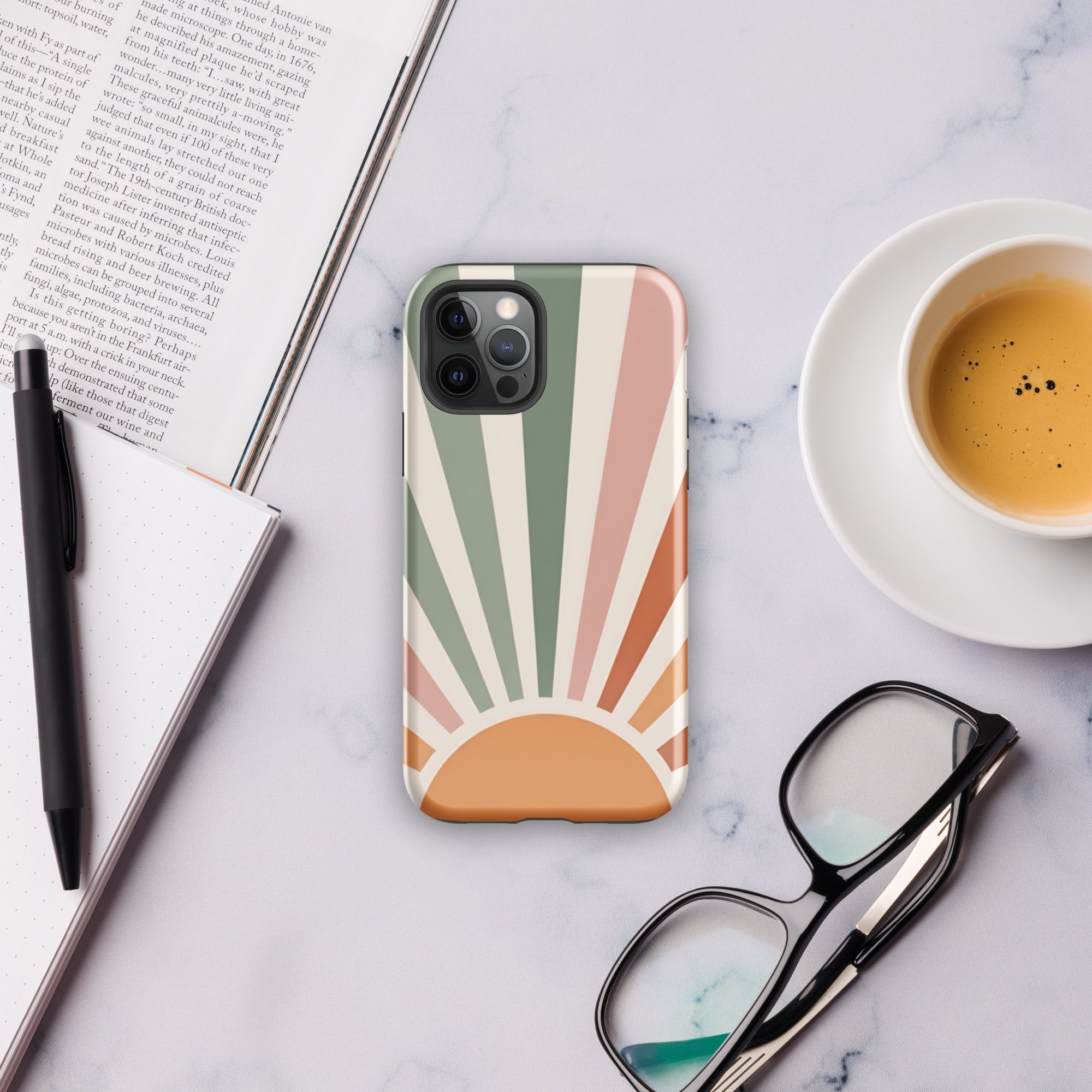 Retro Sunrise Tough Case for iPhone 12 Pro