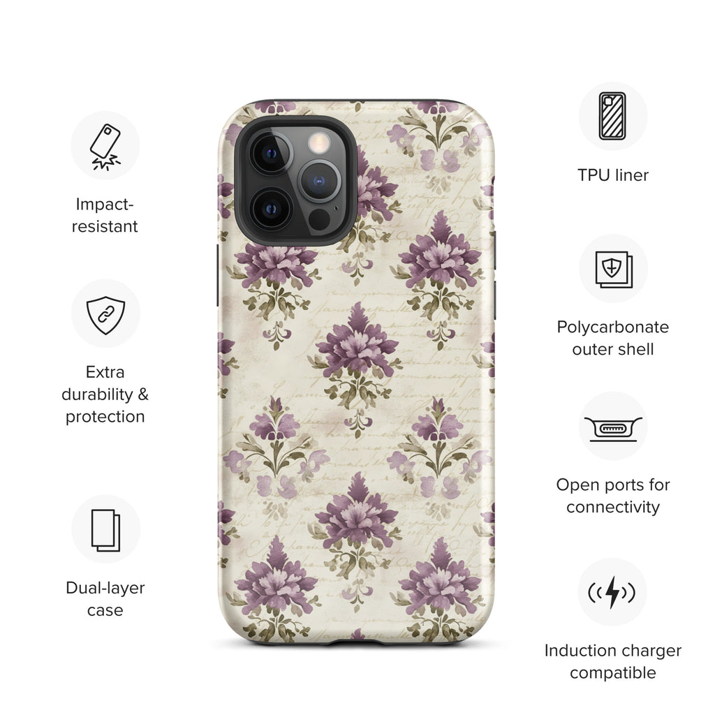 Vintage Floral Damask Tough Case for iPhone 12 Pro