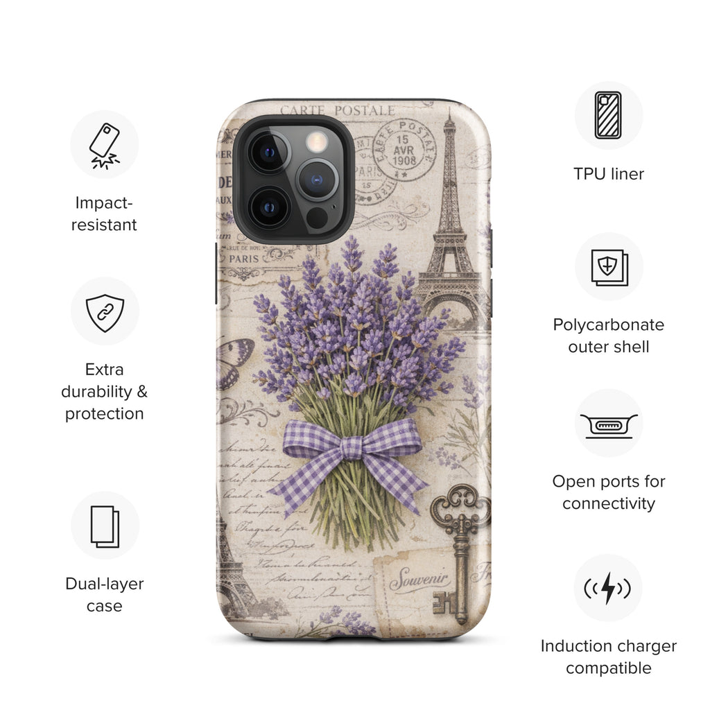 Vintage Paris Lavender Tough Case for iPhone 12 Pro