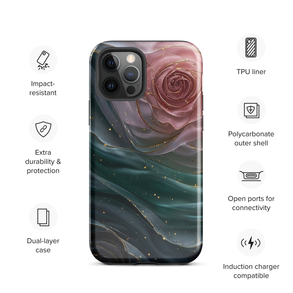 Elegant Rose Marble Tough Case for iPhone 12 Pro