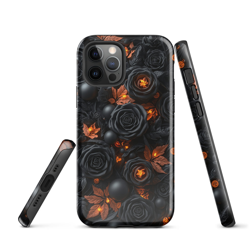 Dark Floral Glow Tough Case for iPhone 12 Pro