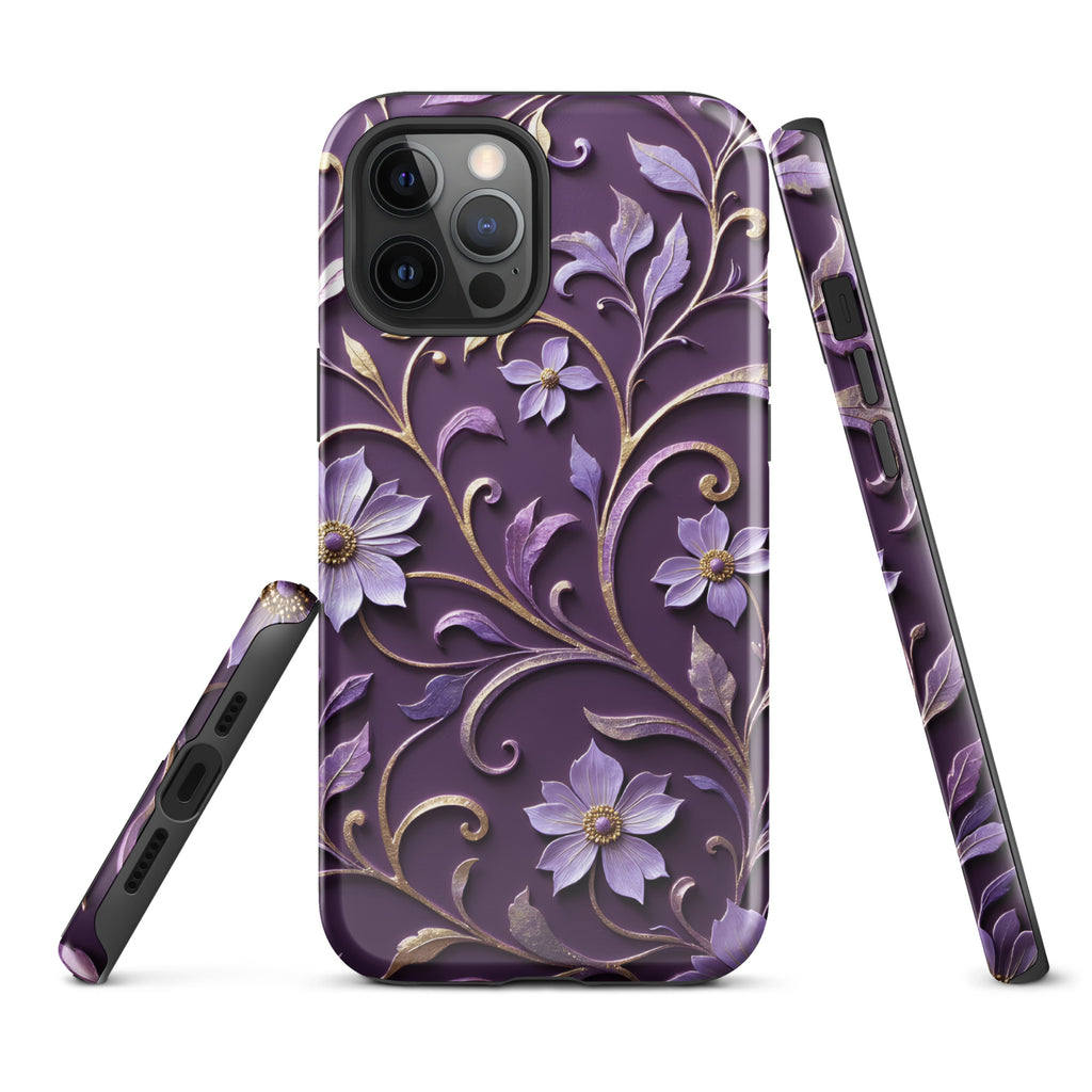 Royal Violet Filigree Tough Case for iPhone 12 Pro Max
