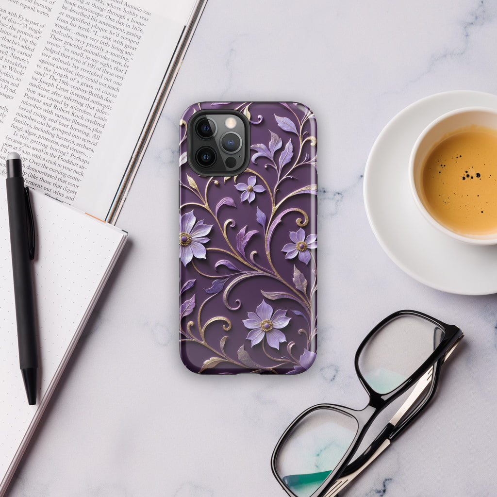 Royal Violet Filigree Tough Case for iPhone 12 Pro Max