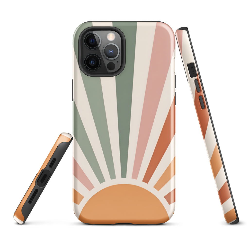 Retro Sunrise Tough Case for iPhone 12 Pro Max