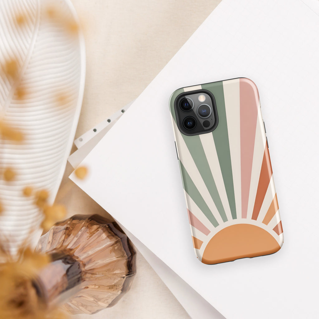 Retro Sunrise Tough Case for iPhone 12 Pro Max