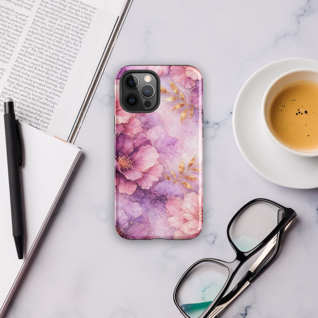 Pink Watercolor Floral Tough Case for iPhone 12 Pro Max