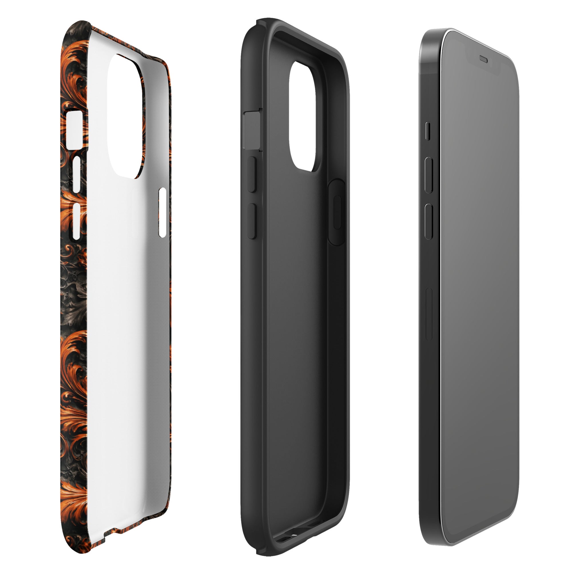 Burnt Orange Filigree Tough Case for iPhone 12 Pro Max