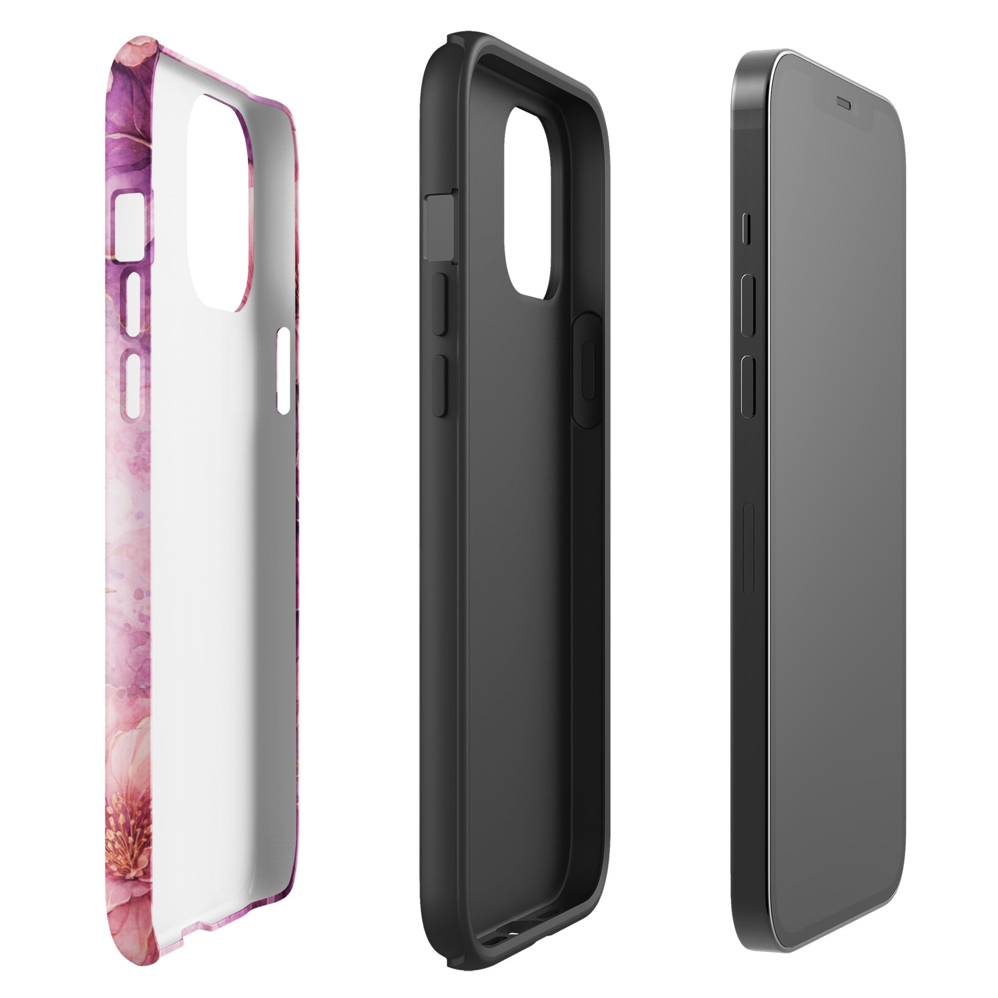 Pink Watercolor Floral Tough Case for iPhone 12 Pro Max