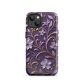 Royal Violet Filigree Tough Case for iPhone 13
