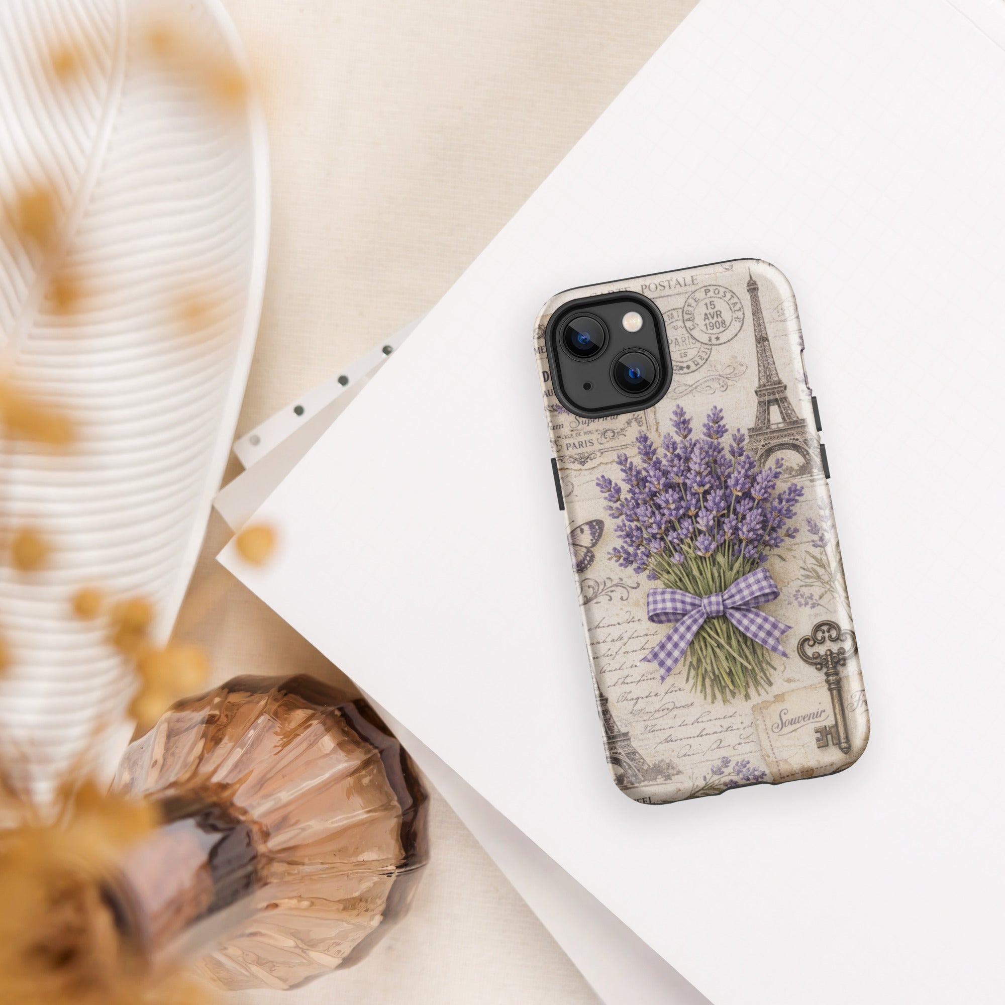Vintage Paris Lavender Tough Case for iPhone 13