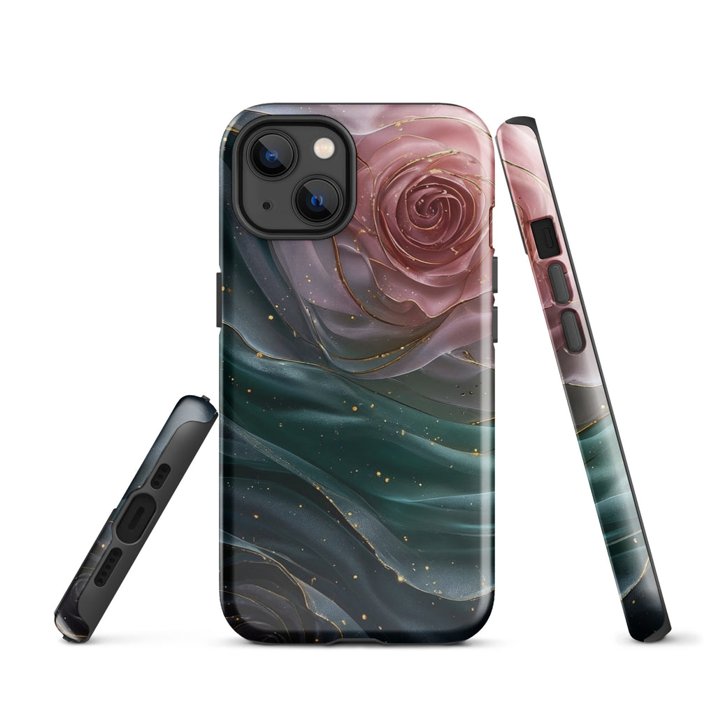 Elegant Rose Marble Tough Case for iPhone 13